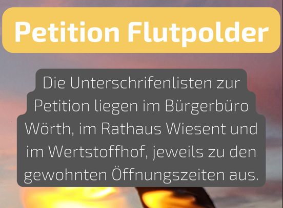 Petition Flutpolder Wörthhof: Unterschriftenliste liegt bis Montag aus